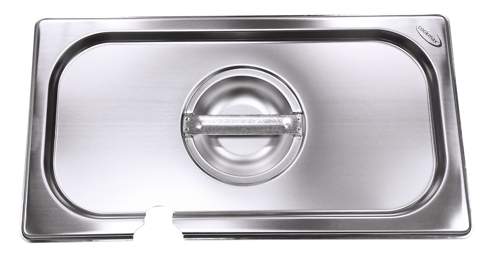 GN-Deckel mit Löffelausschnitt Edelstahl für 1/4